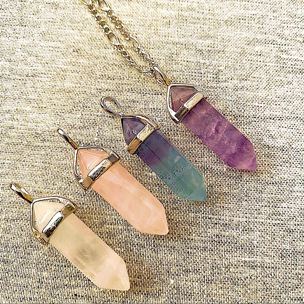 5/$30 Crystal stone pendants Moon charged choose 1